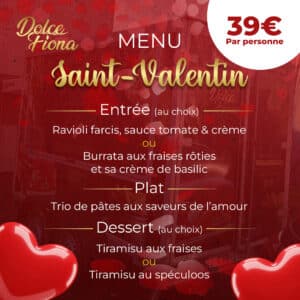 Menu Saint Valentin